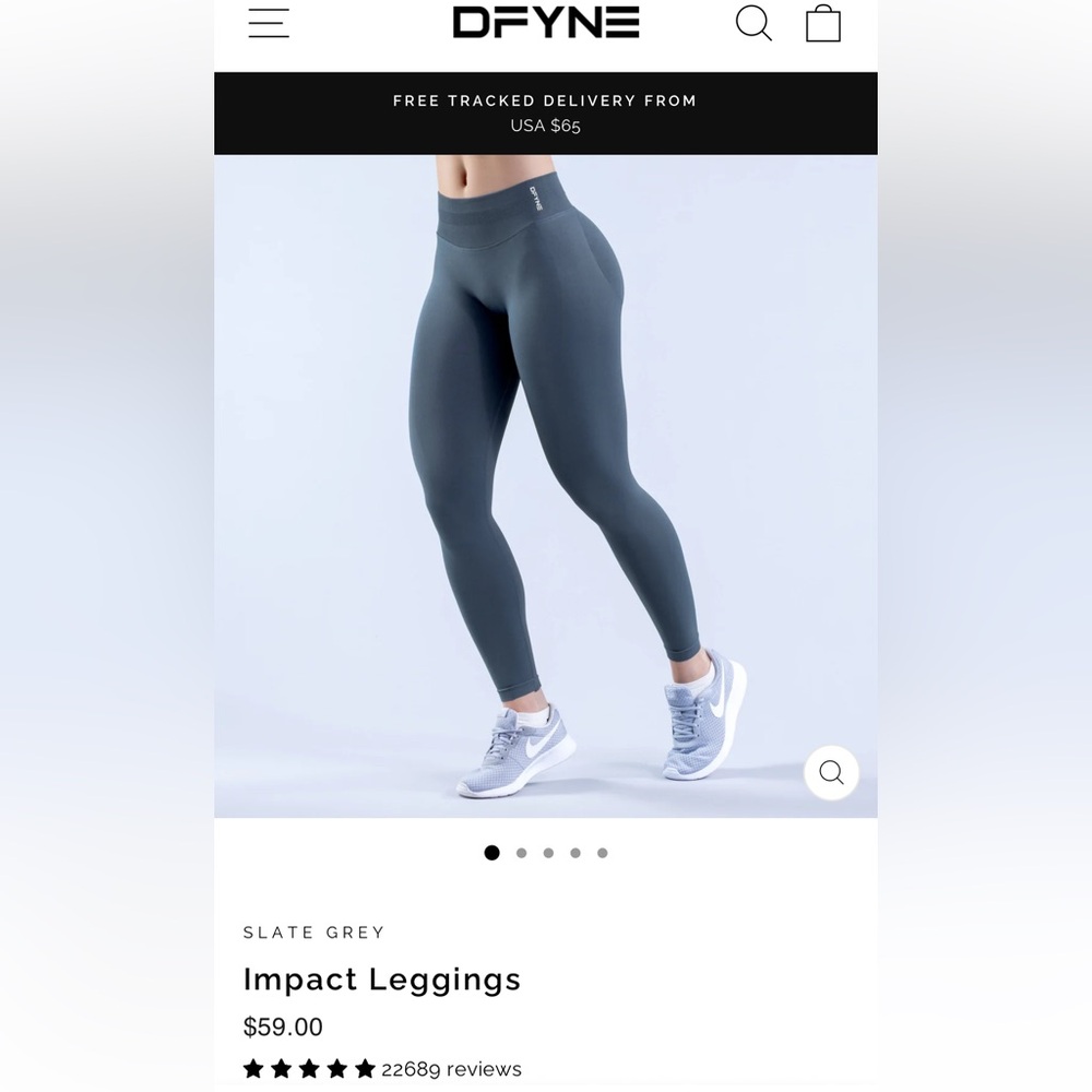 DFYNE Slate Grey Impact Leggings